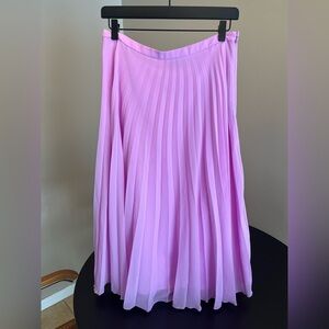 ASOS Light Pink Pleated Midi Skirt